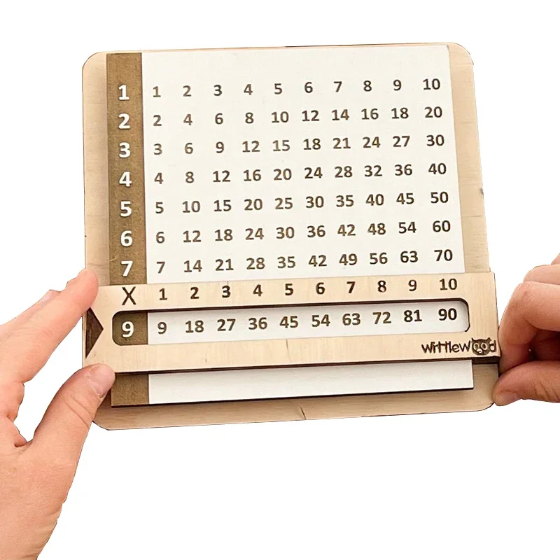 Kinderen Montessori Houten Verschuifbare Tafels van vermenigvuldiging Speelgoed Wiskunde Telbord Leermiddel Leer Educatief voor kinderen