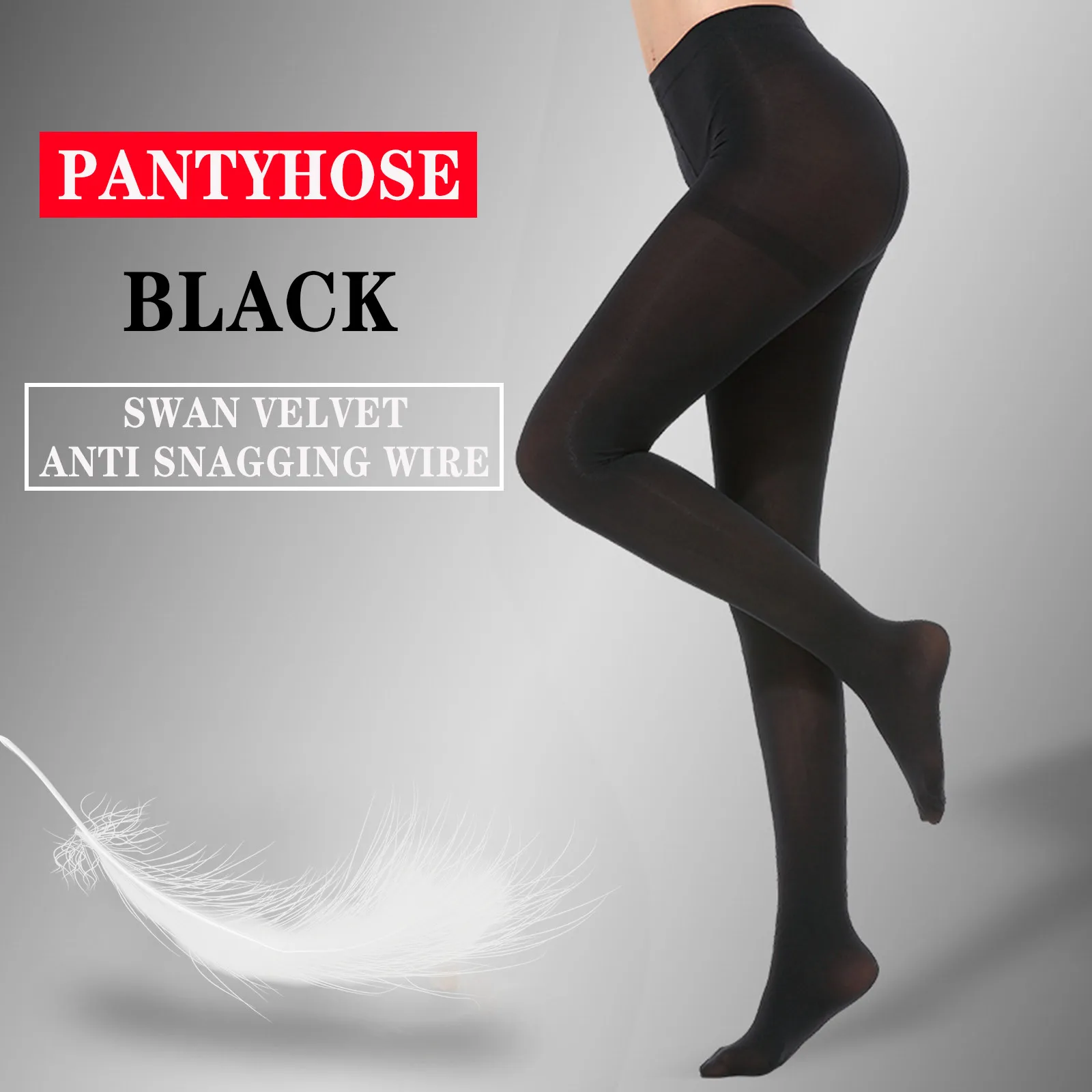 Semi Opaque Footed Tights for Women Solid Colored High Elastic Run Resistant Control Top Soft Pantyhose Tights Stockings