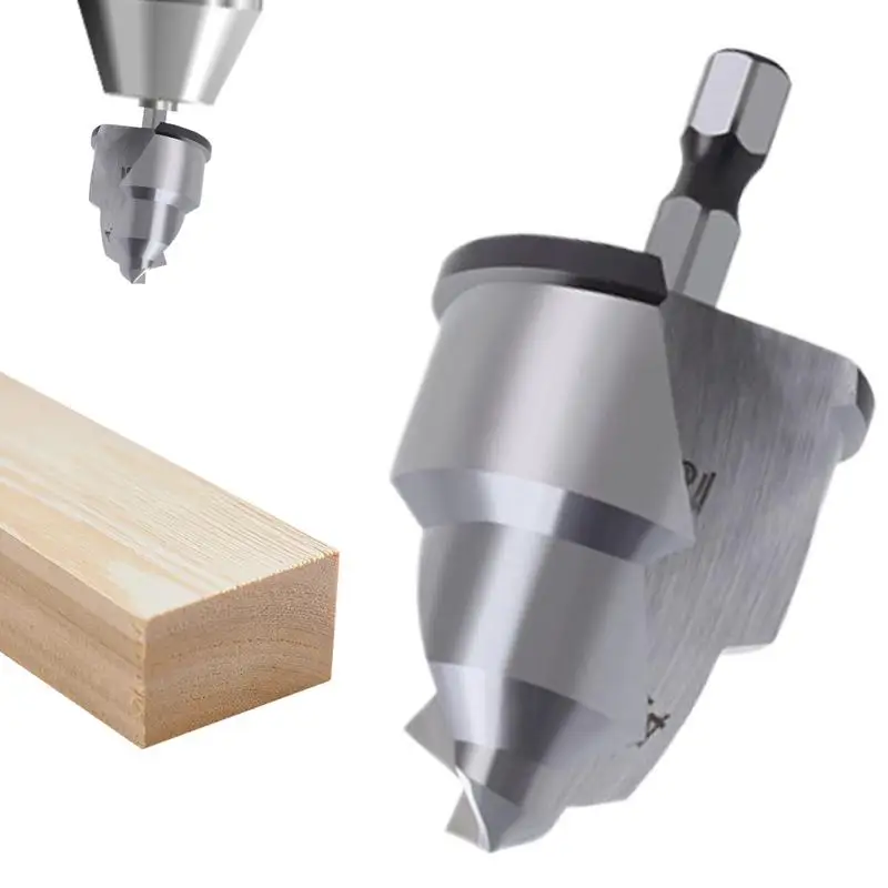 Drill Bits 15-19/18-24/24-31mm Countersink Drill Bit Tapered Drill Bit Straight Groove Saw Drill Bit Wood Hole Cutter Cone Drill