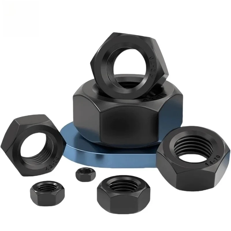 M8-M36 Grade 10.9 Fine Pitch Hexagon Nuts / Metric Fine Thread Hex Nuts for Automotive & Heavy Machinery