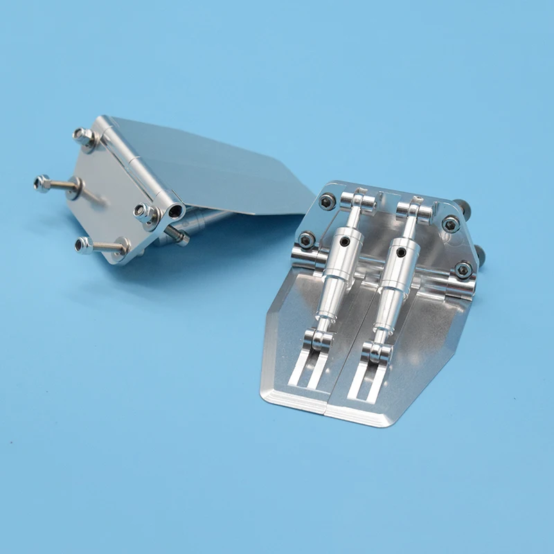 1 par de barcos Rc de aletas plateadas ajustables de alta calidad 68*57*30mm para barco modelo Nitro Gas RC