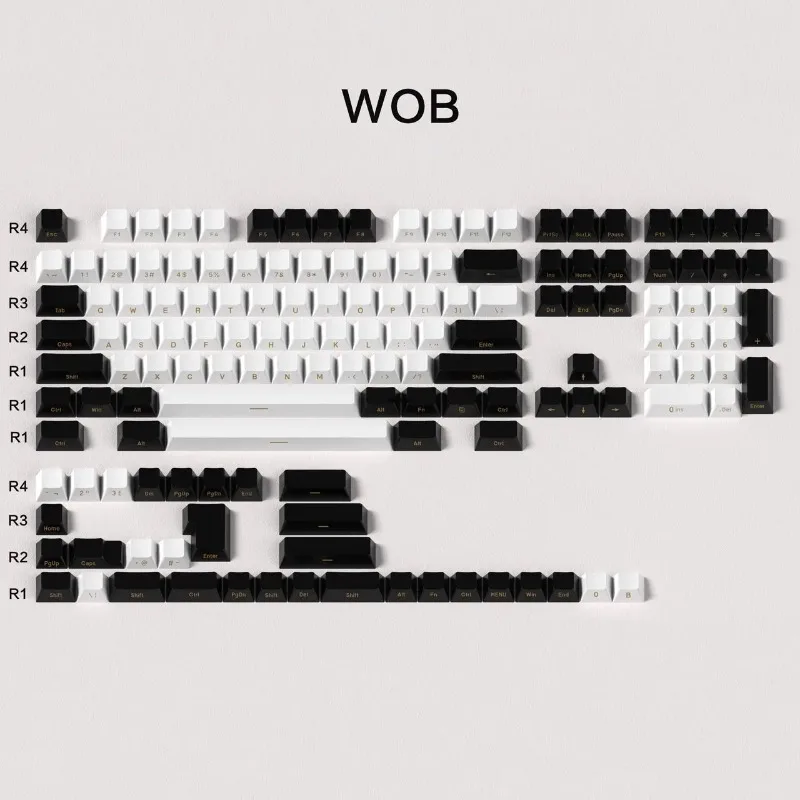 

CHERRY original height WOB side engraved keycap opaque large leaf color scheme ABS two color 145 keys