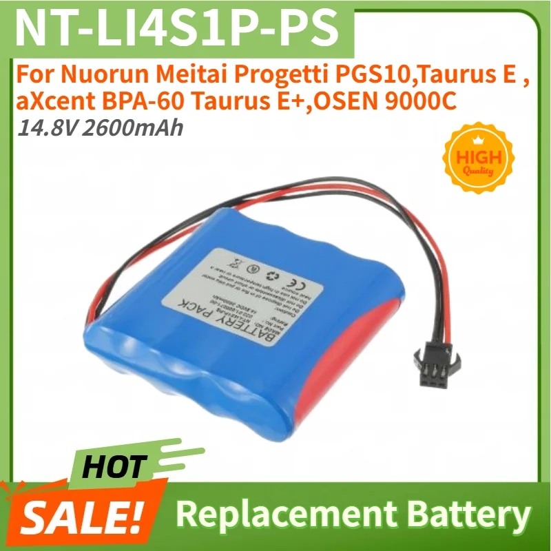 Batería de Alta Calidad NT-LI4S1P-PS de 14.8V 2600mAh para Nuorun Meitai Progetti PGS10, Taurus E, aXcent BPA-60 Taurus E+, OSEN 9000C