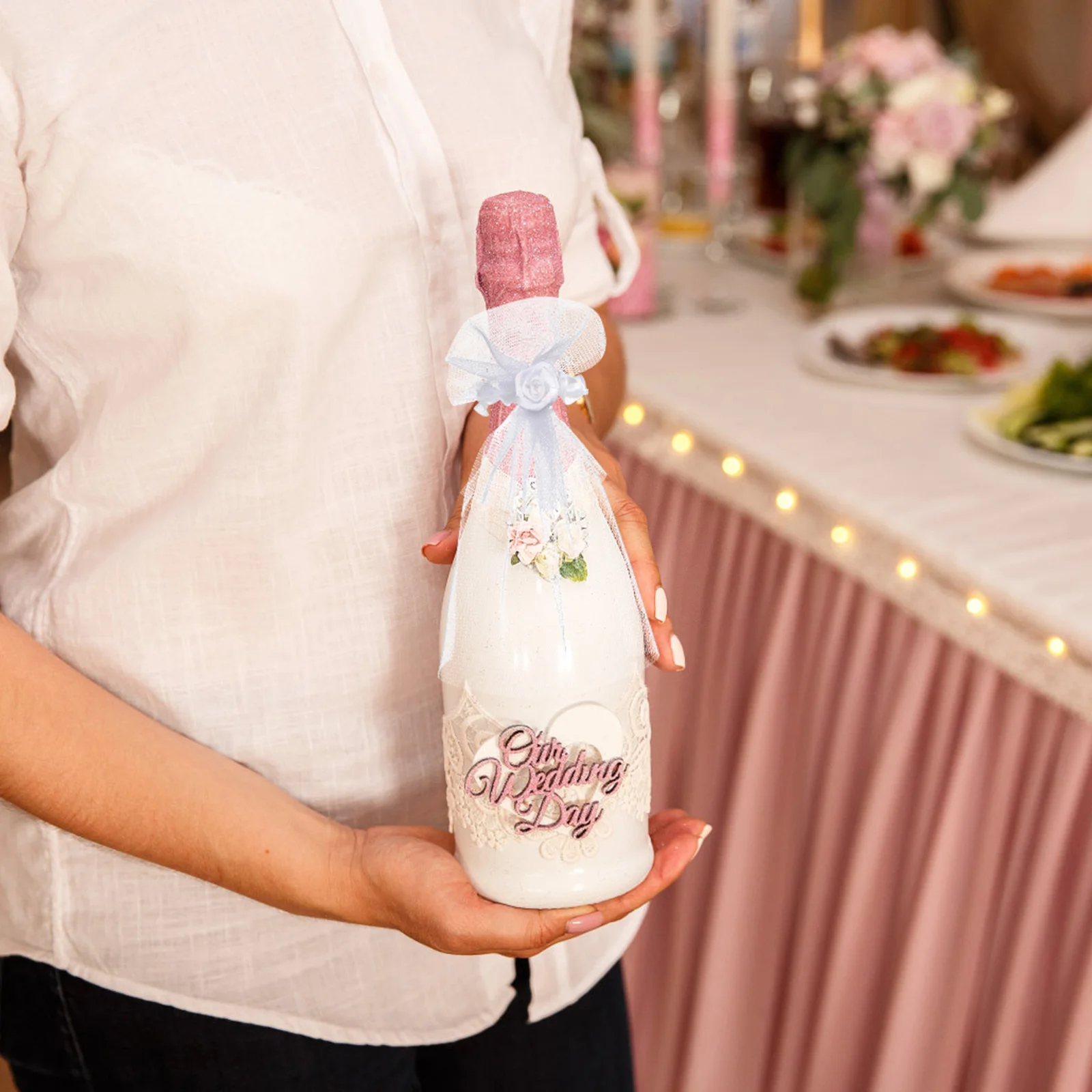 

Wine Bottle Cover Decor Set Red For Wedding Party Supplies Creative Bottle Ornament Bar Tools Kitchen Bar Accessories