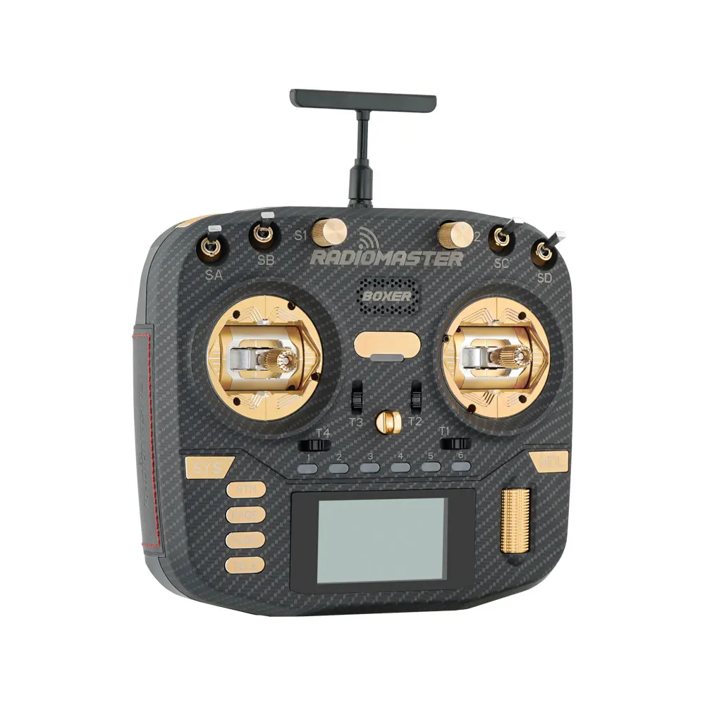 RadioMaster Boxer Max ExpressLRS 2.4G 16ch Transmitter Remote Control With CNC AG01 Hall Gimbals Carbon Fiber