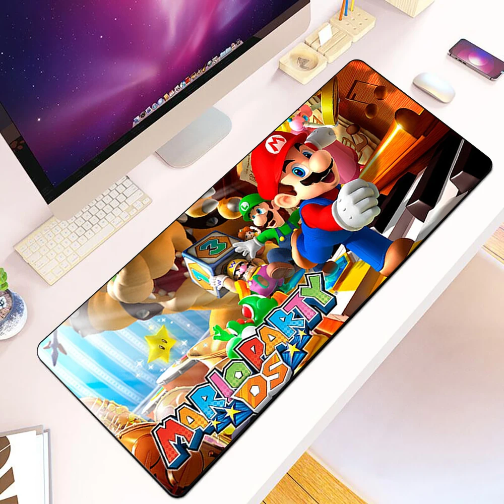 

Popular game Mousepad HD Printing Computer Gamers Locking Edge Non-slip Mouse Pad For Marios XXL90x40cm Keyboard PC Desk Pad