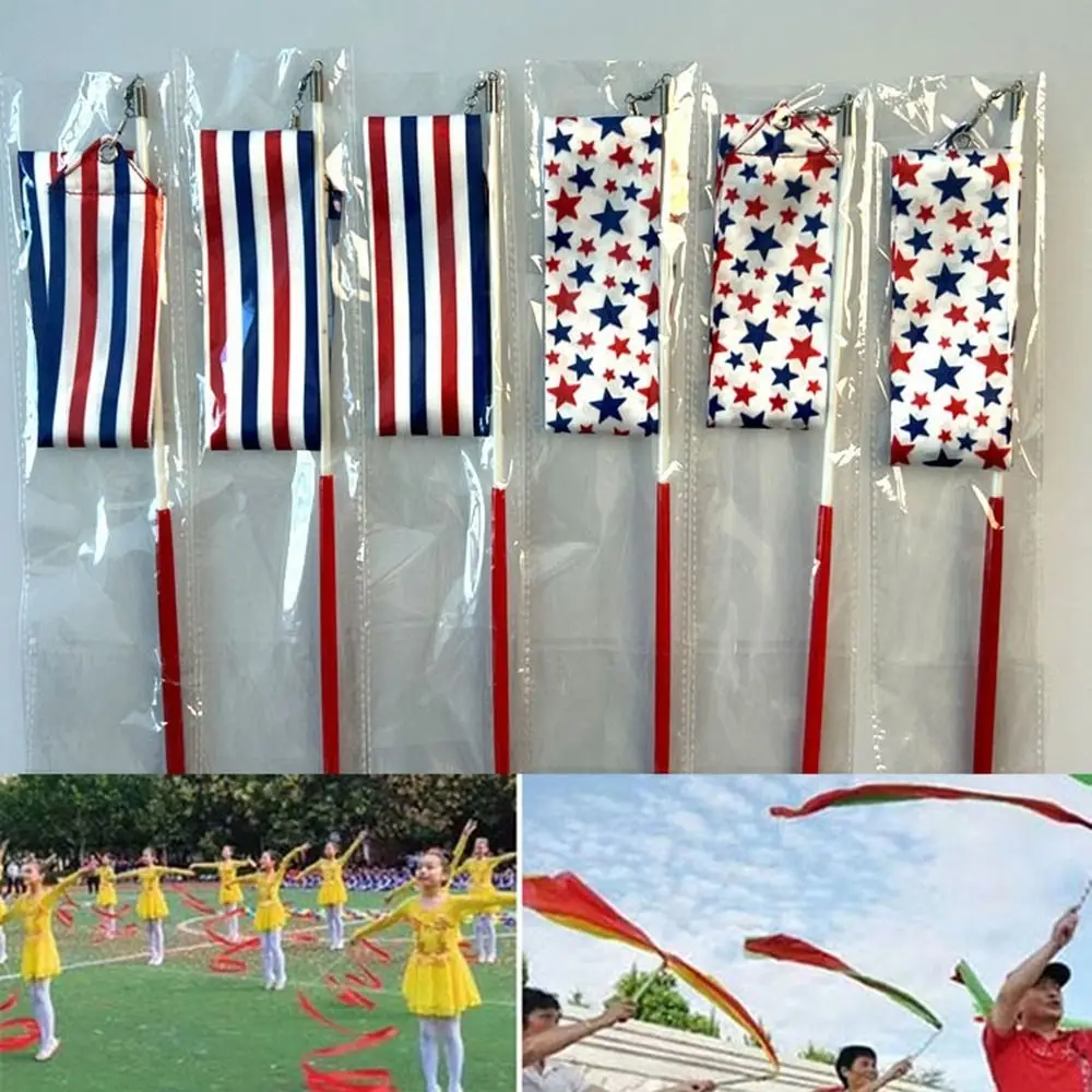 

High Quality 1/2meters Dance Stripe Ribbon Colorful Multistyles Rhythmic Art Gymnastics Ballet Gym Dragon Dance Lantern Ribbon