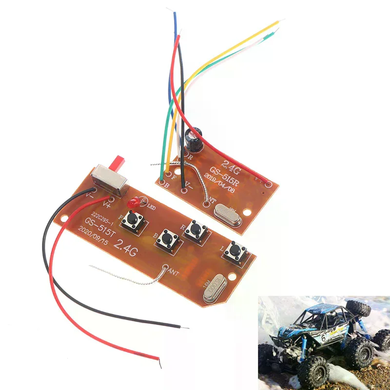 /Cna/4CH RC Remote Control 27MHz Circuit PCB Transmitter Receiver Board with Antenna Radio for RC Car Truck 2.4G
