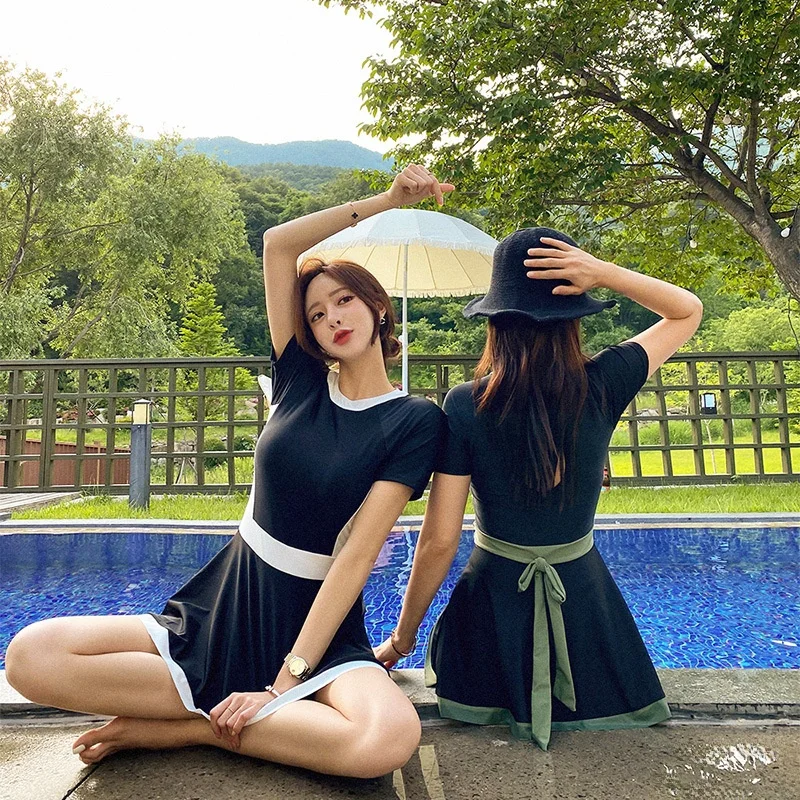 

Новый женский цельный купальник ort Sve Thermal Spring для похудения, закрывающий живот, купальный костюм Dr Sle