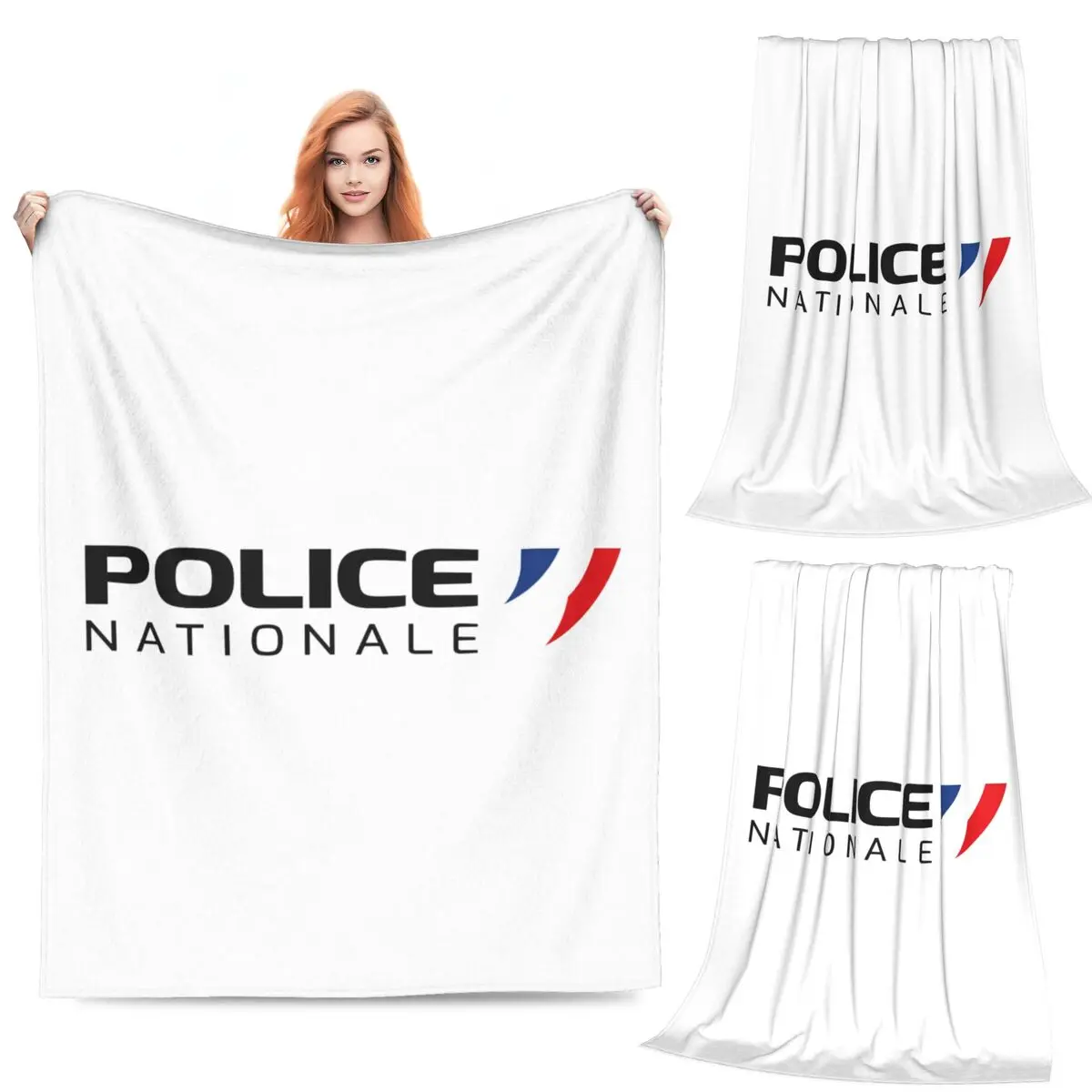 

French National Police Blanket Flannel Sofa Portable Throw Blankets for Couch Bedding Office Throws Bedspread Quilt