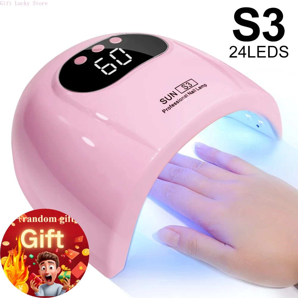 

24/6 LED UV Lamp for Nails Gel Polish Drying With LED Display And Motion Sensing Professional Manicure Lamp Dryer Home Use Tool
