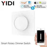 WiFi ZigBee Smart Rotary Light Dimmer Switch Brightness Memory Smart Life/Tuya Wireless Remote Control Work with Alexa Google EU