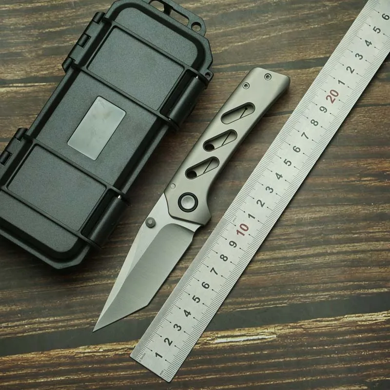 LEMIFSHE New 154CM Steel Titanium Alloy Handle Ceramic Bearing Outdoor Camping Survival Pocket EDC Tool Knife