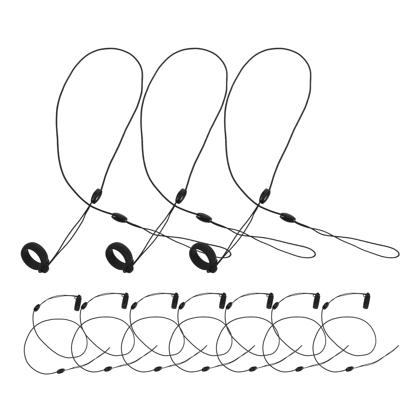

10 Pcs Anti Lost Lanyard Pen Holder High Elasticity Nylon Silicone Versatile Use Elastic Cord Stylus Pen Key Flashlight