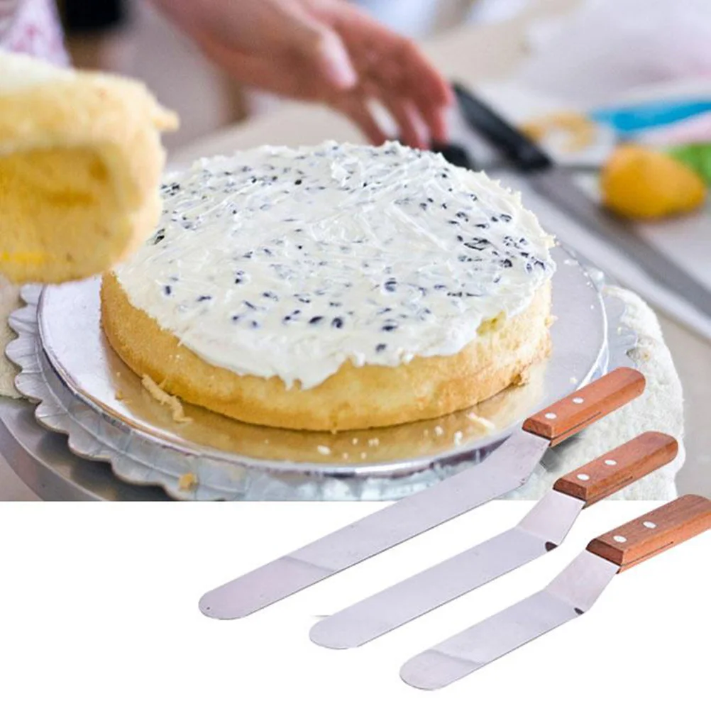 

Butter Cake Cream Spatula 4 Inch Stainless Steel Redwood Icing Spreader Easy Clean Edge Cake Decorating Tool Butter Spreader