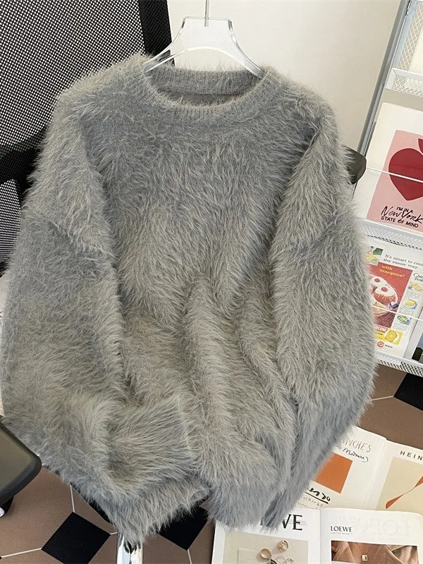 

Мужской вязаный свитер Cleanfit, мягкий свободный крой, американский Sle, осенне-зимняя повседневная одежда, теплая удобная верхняя одежда для пар