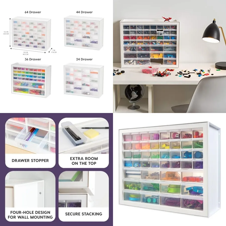 

Органайзер для инструментов и мелких деталей, 44-ящичный шкаф-тумба для хранения фурнитуры, электроники, гаек и болтов, ящики для организации, ящик для инструментов G