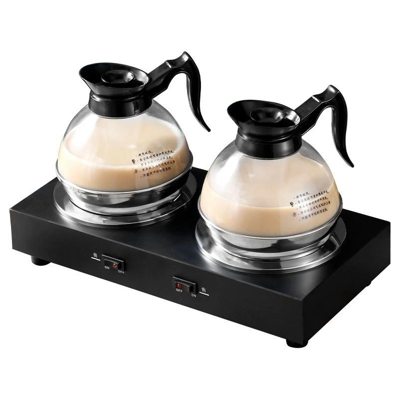 Estufa aislante de café americano de doble cabezal, olla aislante de cafetería de hotel, estufa de café eléctrica