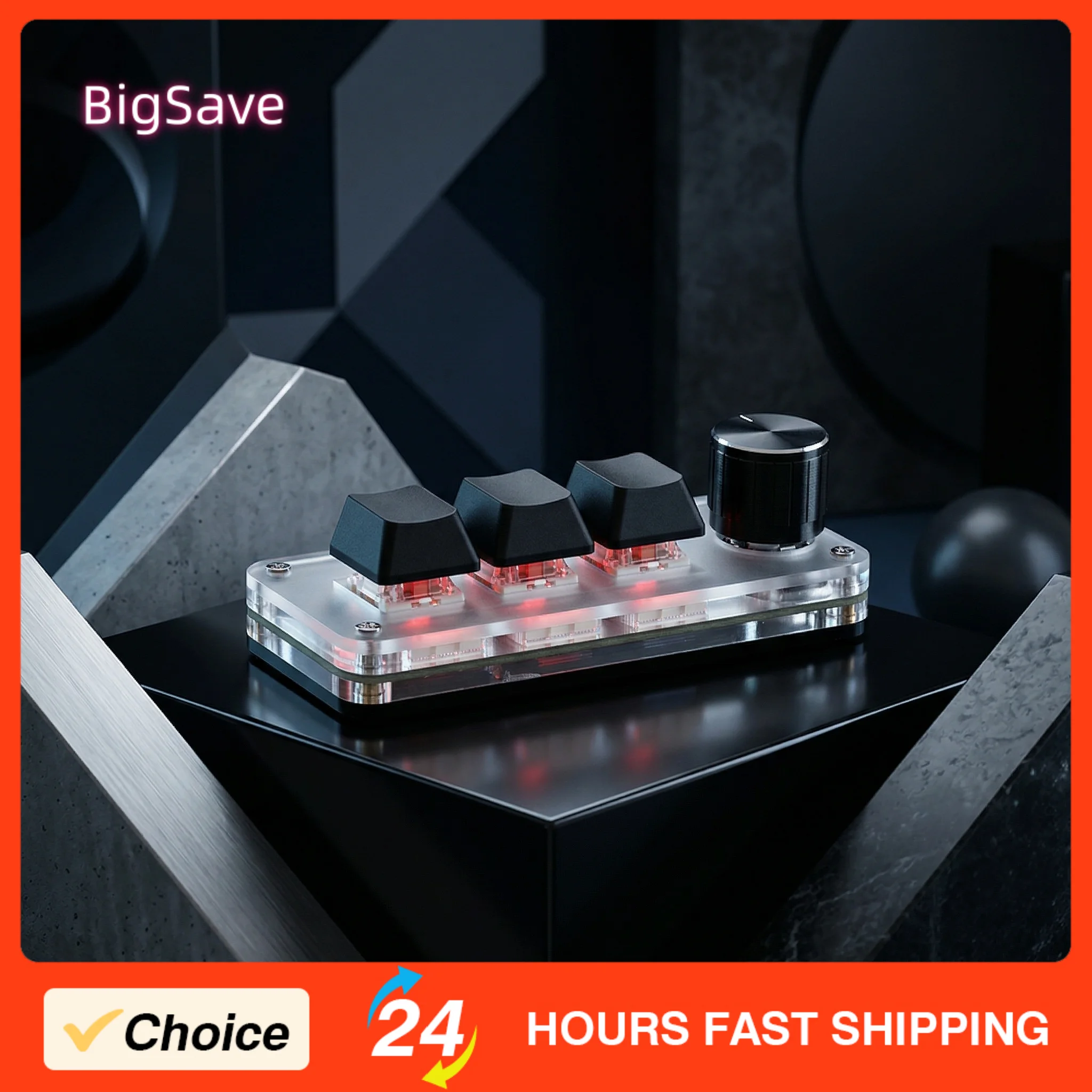 Portable Red Switch Macro Keyboard Plug and Play Ergonomic Customized Knobs USB Mini Keypad Mechanical Keyboard for Desktop PC