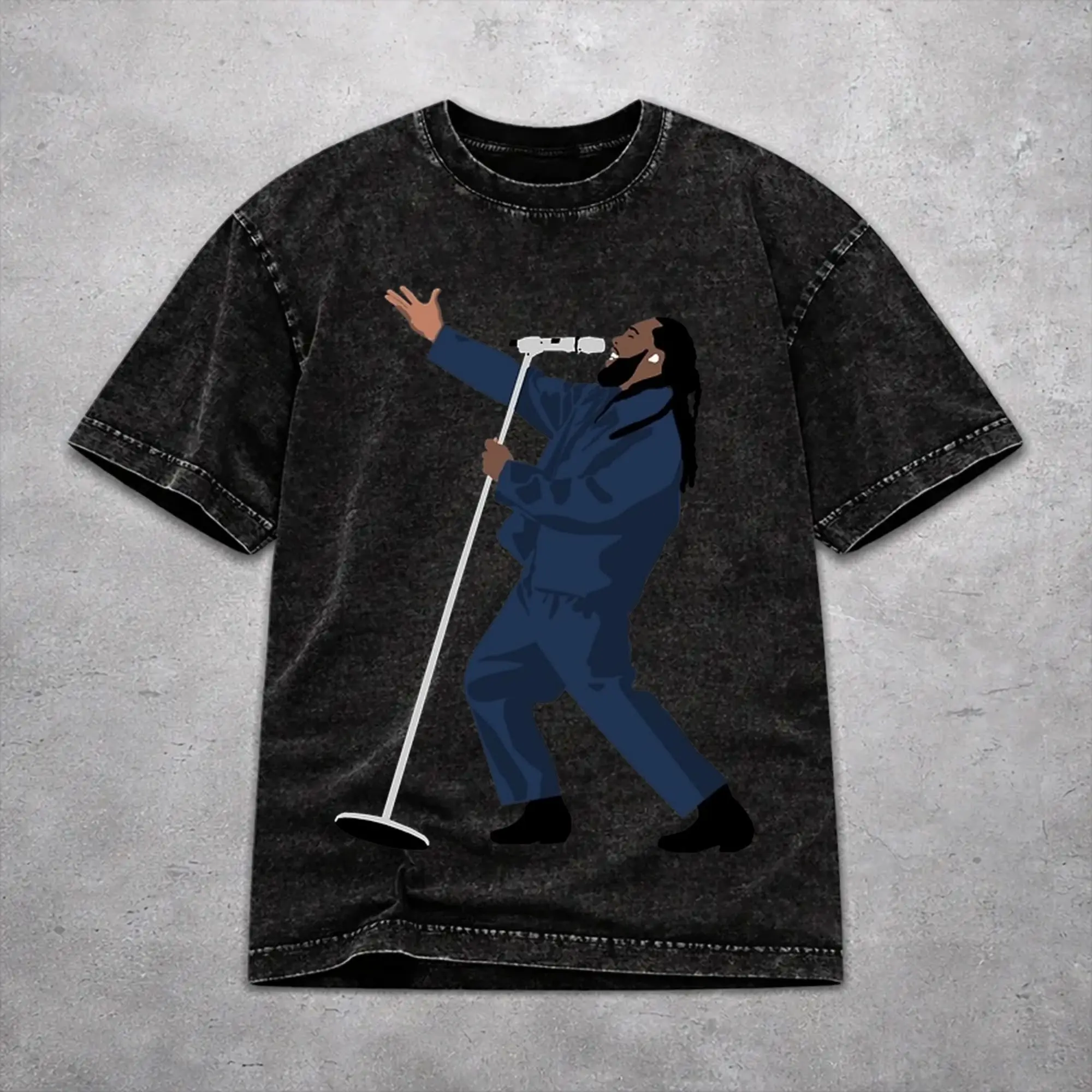 Women Men Burna Boy Singer T Shirt Graphic Vintage Washed  Novelty T-Shirts