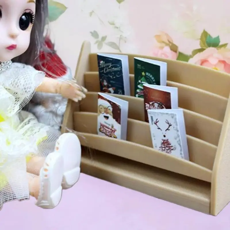 

5Pcs Miniature Magazine Doll Toy Kit Mini Christmas Card Model 1: 12 Dollhouse Furniture Accessories