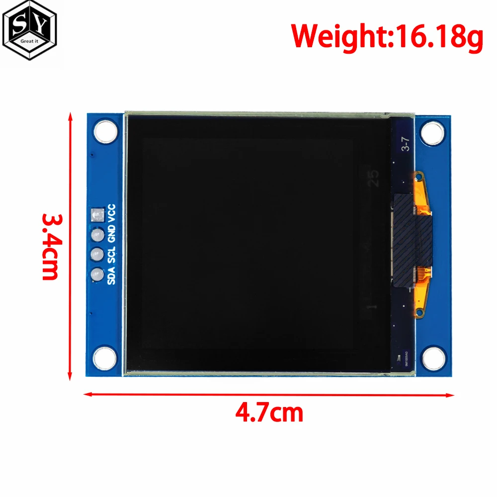 ใหม่ทั้งหมด 1.5 นิ้ว 128x128 OLED Shield โมดูลหน้าจอคุณภาพสูงผลิตภัณฑ์สําหรับ Raspberry Pi สําหรับ STM32 สําหรับ Arduino