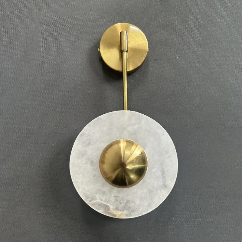 Postmodern Designer Wall Lamps Long Style Marble Wall Sconces Villa Living Room Wall Light Hotel Lobby Decoration Home Fixtures