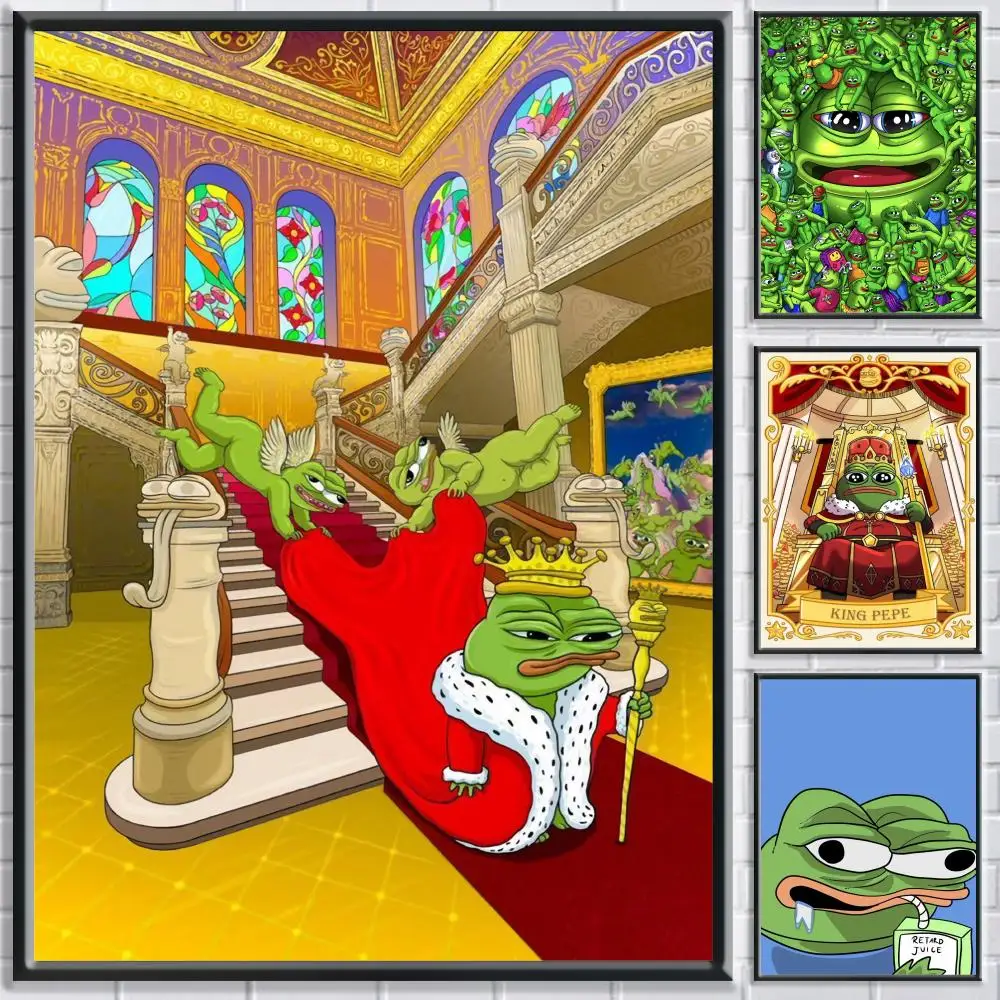 ملصق CUTE P-Pepe the frog عالي الدقة ذاتي اللصق مقاوم للماء مثالي للمنزل والمكتب وغرفة النوم هدية رائعة #1