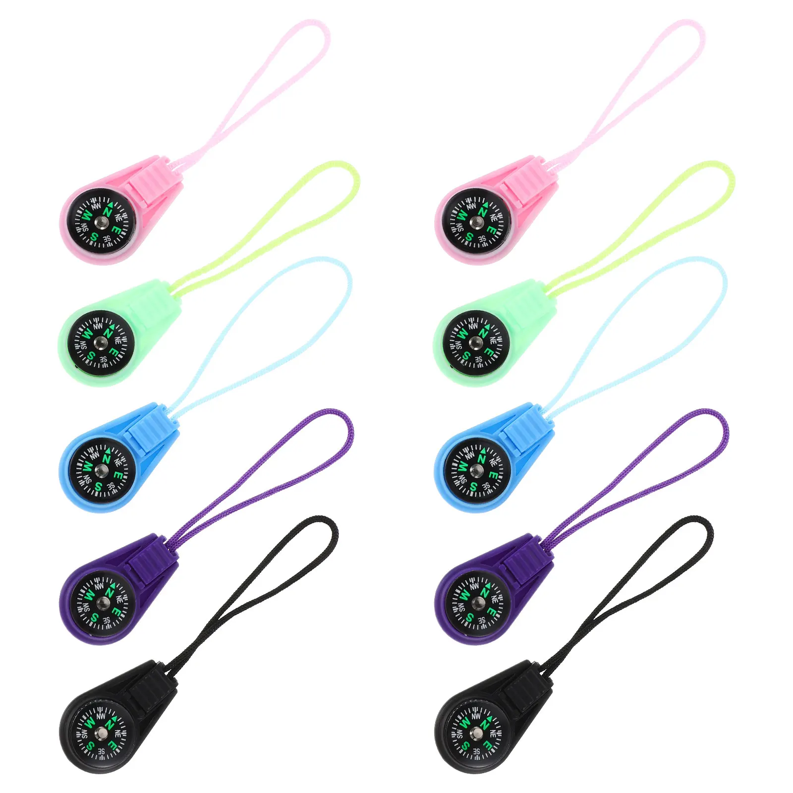 

10pcs Portable Outdoor Compass Handheld Camping Hiking Kids Pocket Mini Lanyard String Compasses Backpacking Lightweight Durable