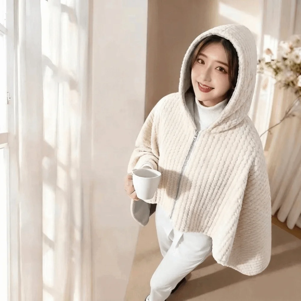 Convenient Washable USB Heating Shawl USB Powered Portable Thermal Blankets Soft Fabric 3 Heated Level Electric Shawl Indoor