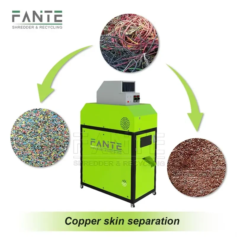 Crusher Hot Sale 80kg/h Copper Granulator Recycling Machine Scrap Copper and Aluminum Cable Granule Waste Copper Wire