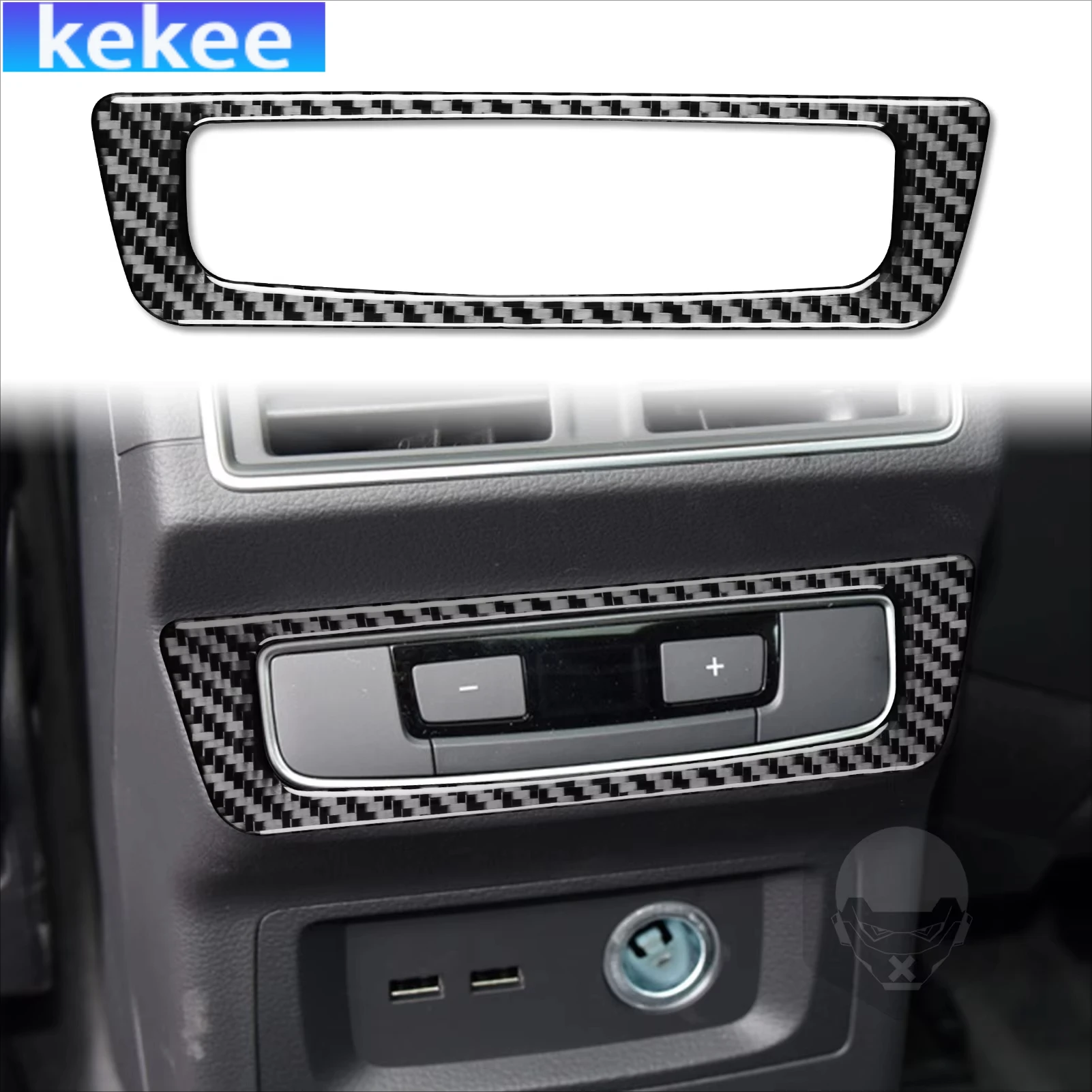 

For Audi Q5L 2018 2019 2020 2021-2024 Carbon Fiber Rear Center Air Outlet Air Vent Car Accessories Interior Cover Stickers Trim
