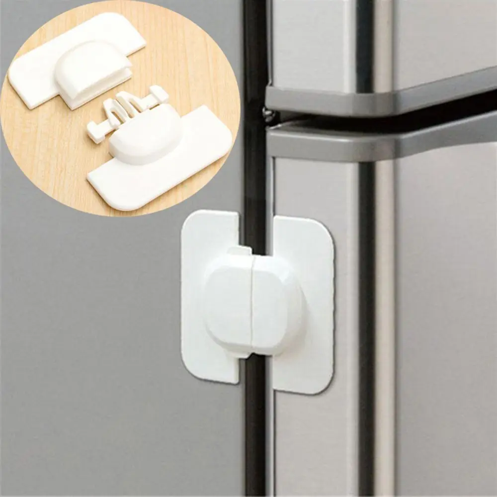 Adhesive Refrigerator Protect Catch Drawer Freezer for Baby Child Cabinet Lock Fridge Door Safety