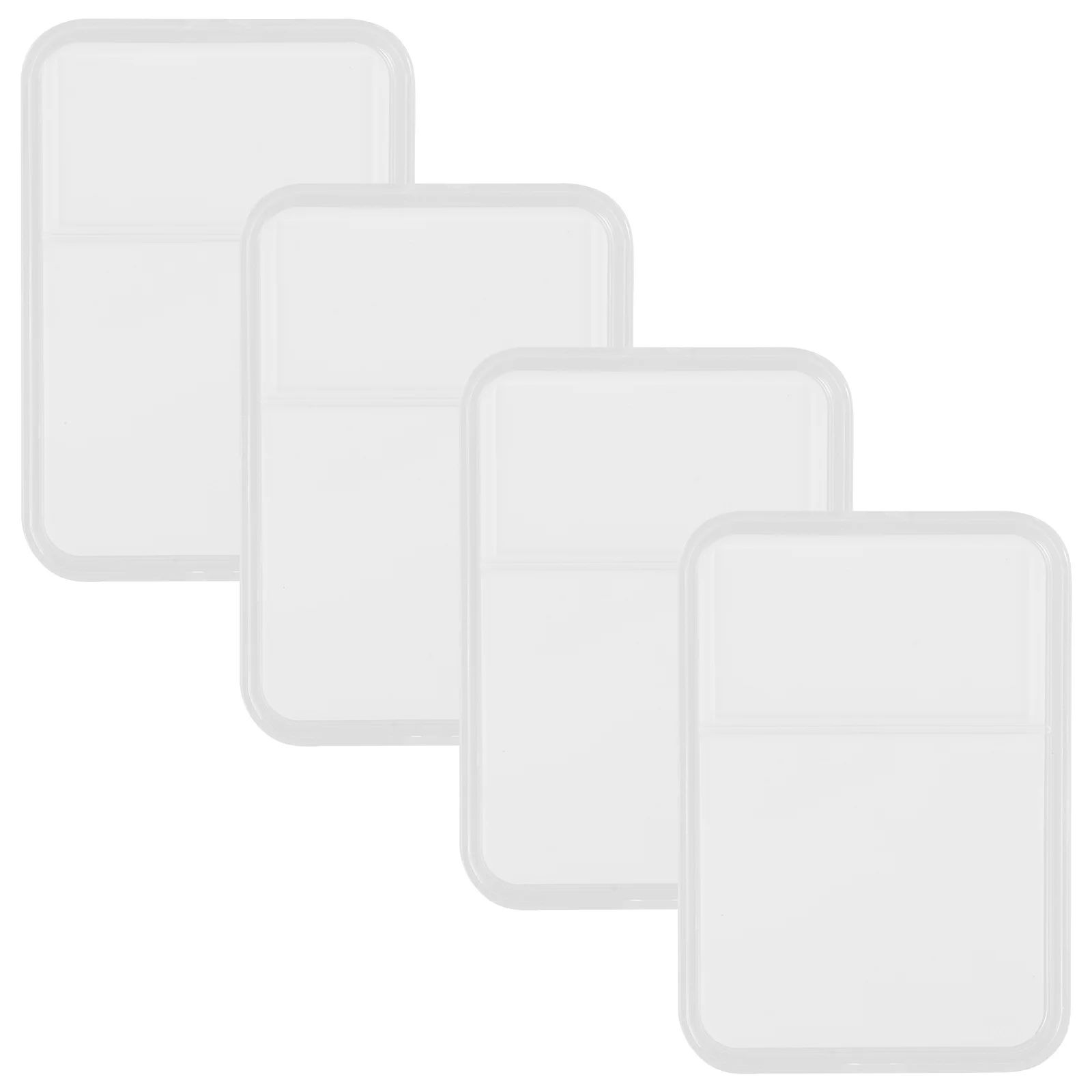 4Pcs Stamp Display Box Clear Plastic Organizer for Collecting Albums and Deformation Resistant Stamp Collecting Albums