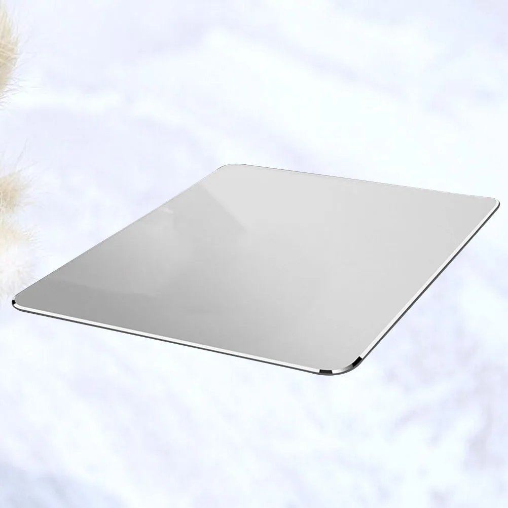 Professionele Metalen Muismat 20x17x0.25cm Aluminium Dubbelzijdig Antislip Stabiele Desktop Muis Mat voor Office Home Gaming
