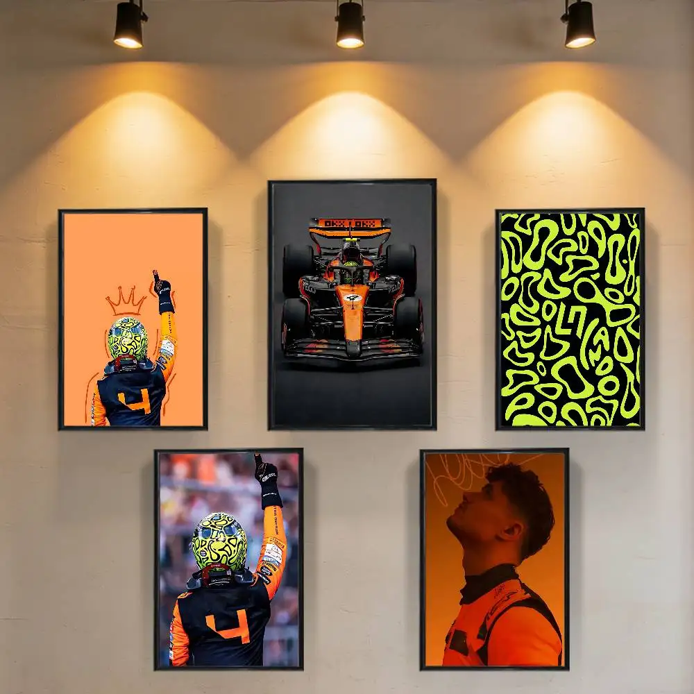 racing regulations Lando Norris High Quality Dorm Living Room Aesthetic Wall Decoration Painting Poster Stickers Gift