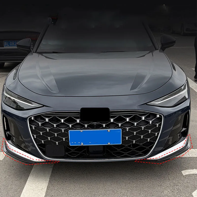 For Audi A6 A6L C9 2026 2027 Car front bumper collision protection angle ABS material adhesive installation view 6