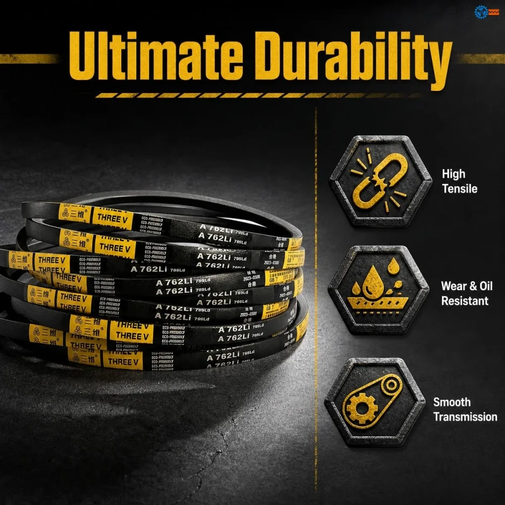 V Belt A Type Rubber Transmission Belt 914-1397mm Industrial V-Belt Drive Belt for Motor Machine