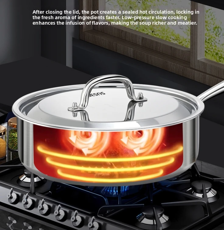 Induction Ready Skillet 316L Stainless Steel Pan For Versatile Cooking Durability Excellent Heat Retention Induction