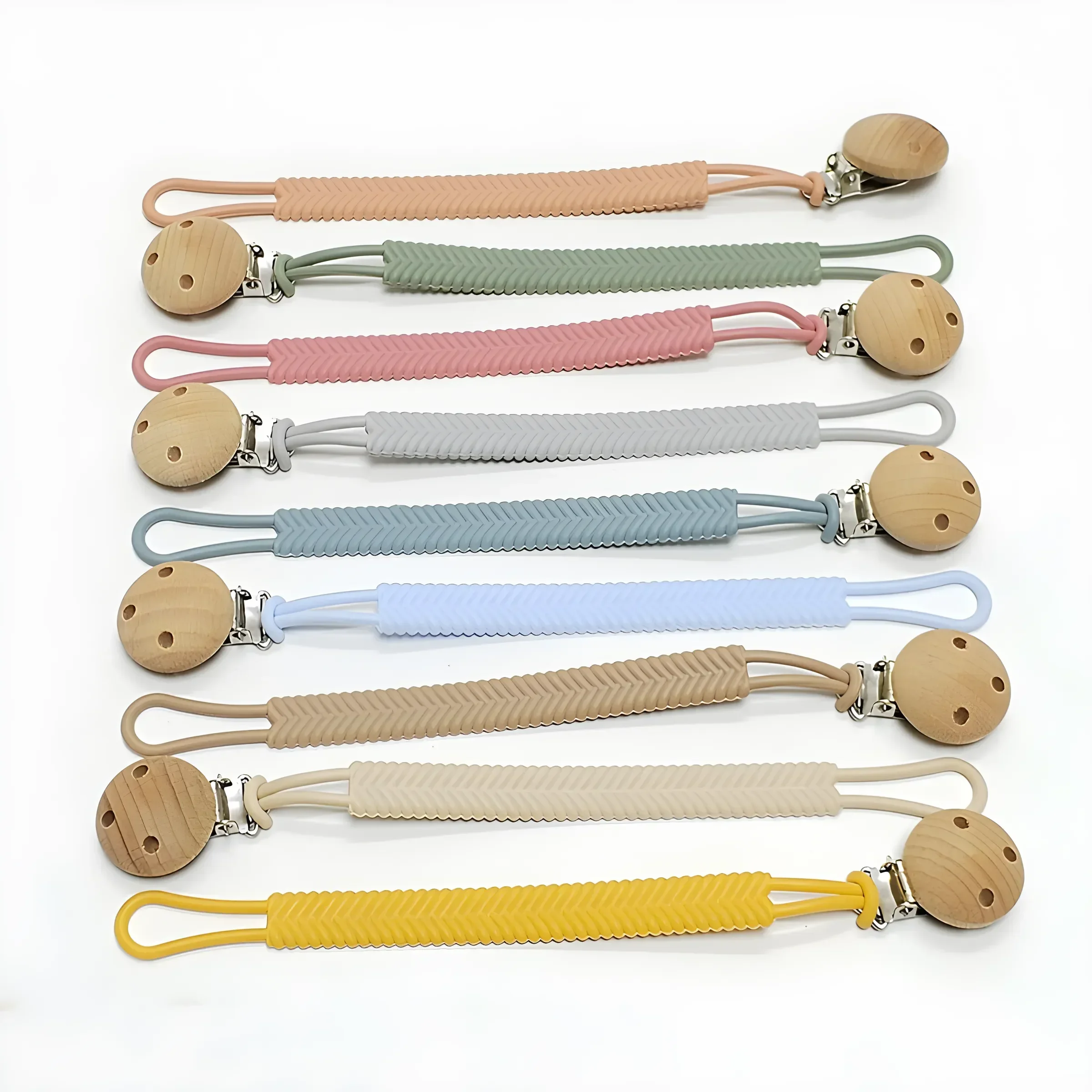 1/9PCS Baby Pacifier Teether Anti Drop Chain Rope Food Grade Silicone One Pacifier Chain Pendant image 5