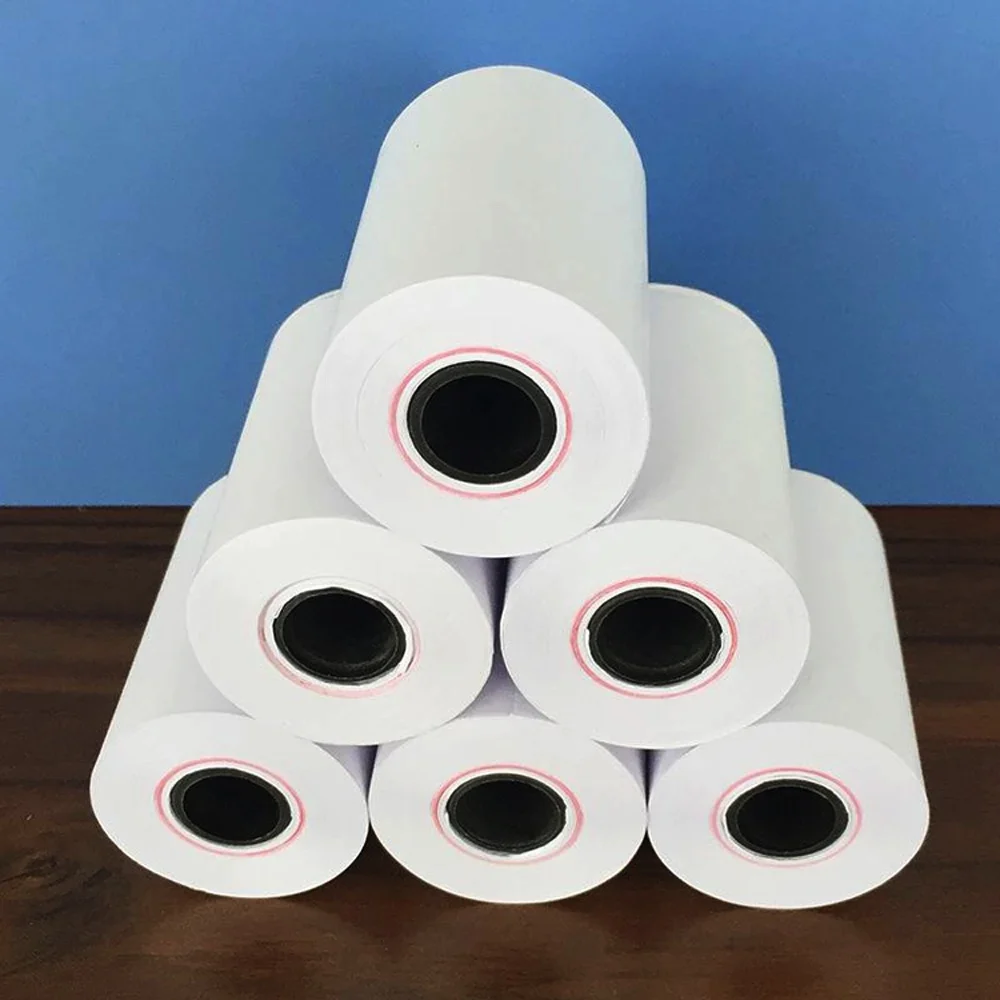 

10 Rolls ECO-Friendly Thin Thermal Paper Rolls 57x40mm Cash Register Thermal Receipt Paper Rolls for Supermarket