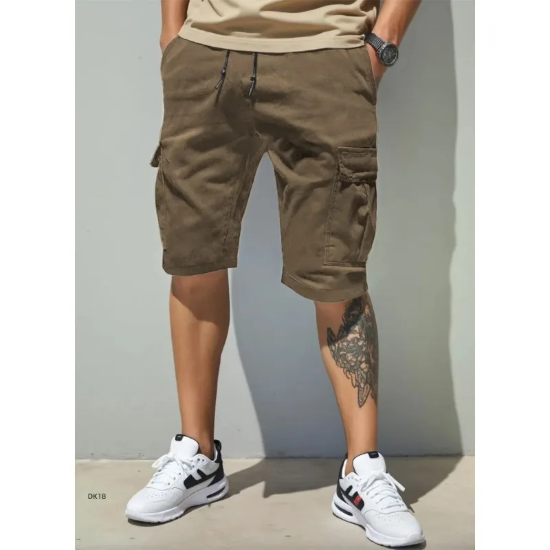 

New Summer Men Loose Tooling Shorts Jogger Pants Man Multi pockets Casual Cargo Shorts Quality Male Shorts Pants Outdoor Shorts