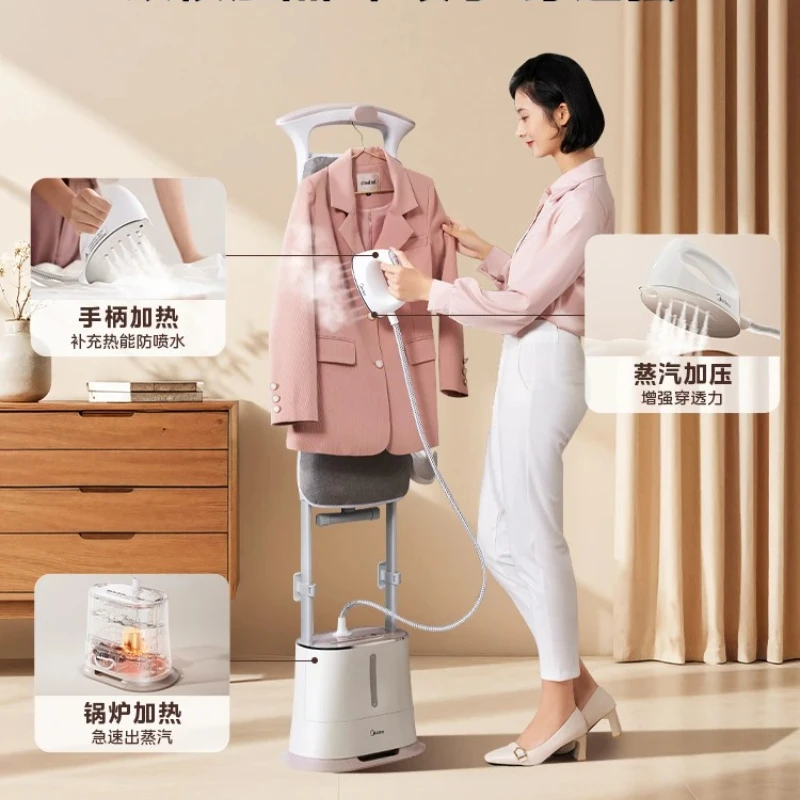 Household & Commercial Pressurized Steam Garment Steamer - Dual Rod 2-in-1 Vertical & Flat Ironing, for Clothing Stores Home Use