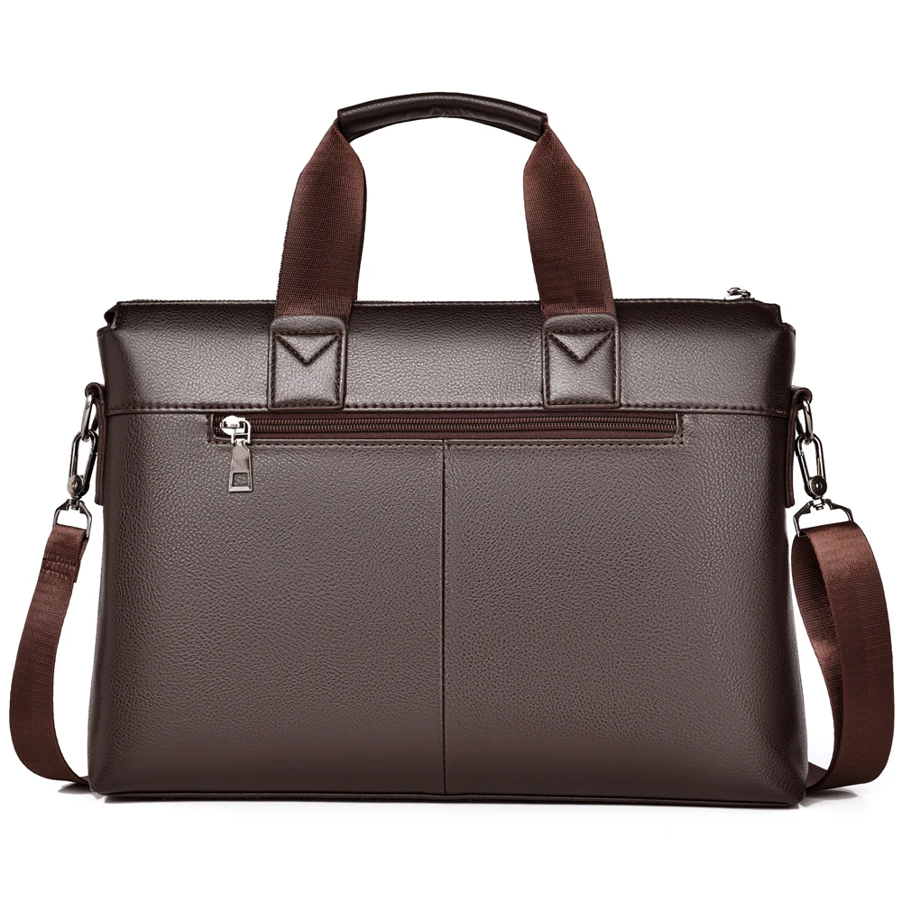 2026 New Luxury Brand Man Handbags Leather Laptop Briefcase Business A4 Document Bags For IPAD Office Male Vintage  Shoulder Bag view 4