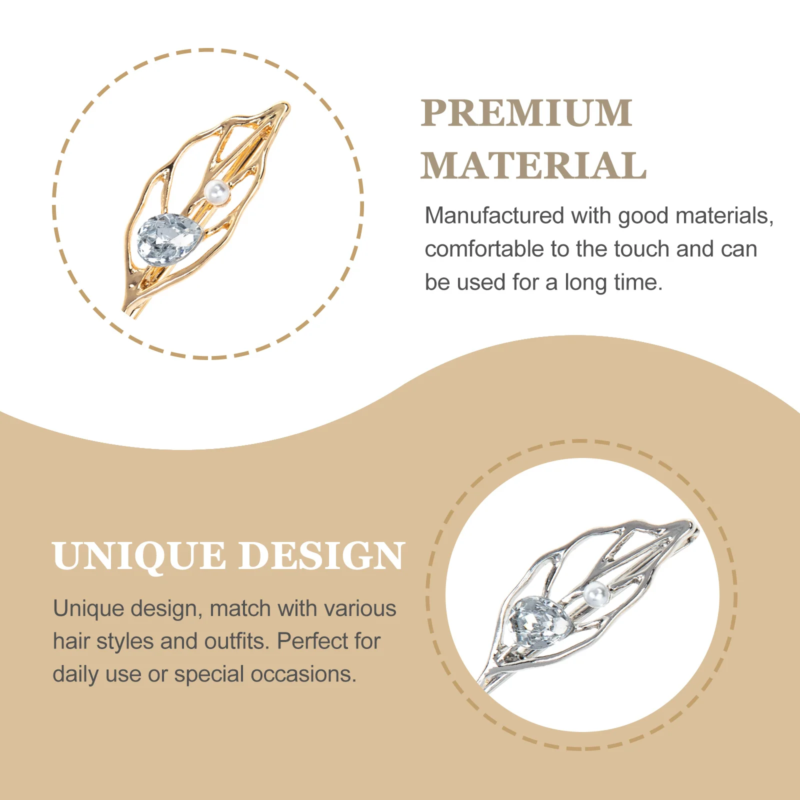 

4Pcs Leaf Design Hair Barrettes for Women Fashionable Hair Pins Decorative Styling Clips Versatile Chic Look Accessory