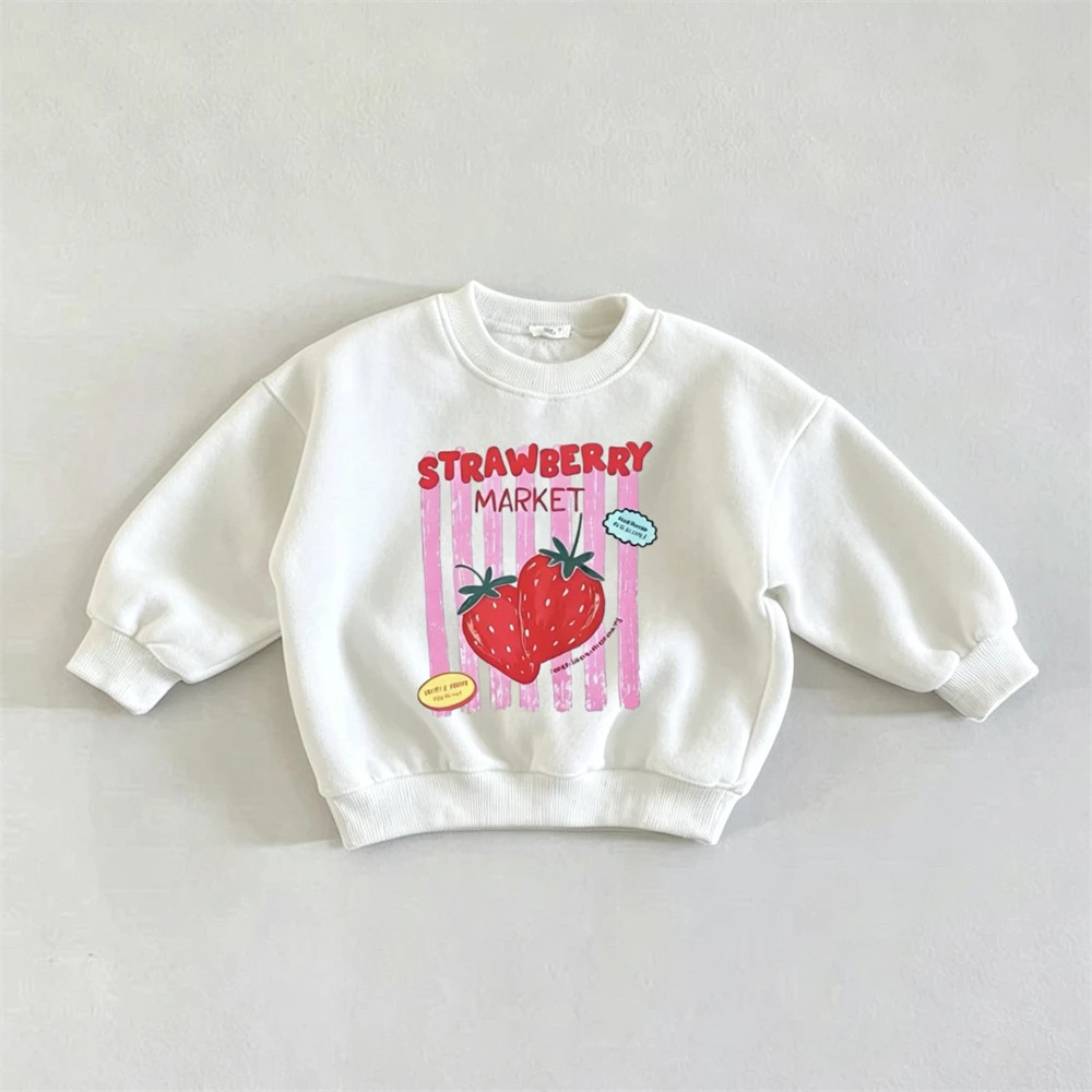 Weiß-gelb-rotes Sweatshirt für Kinder, langärmelige Oberteile, neues Design, hübscher bedruckter Kapuzenpullover, lockere Freizeitkleidung für Kleinkinder und Jungen – Detail 4