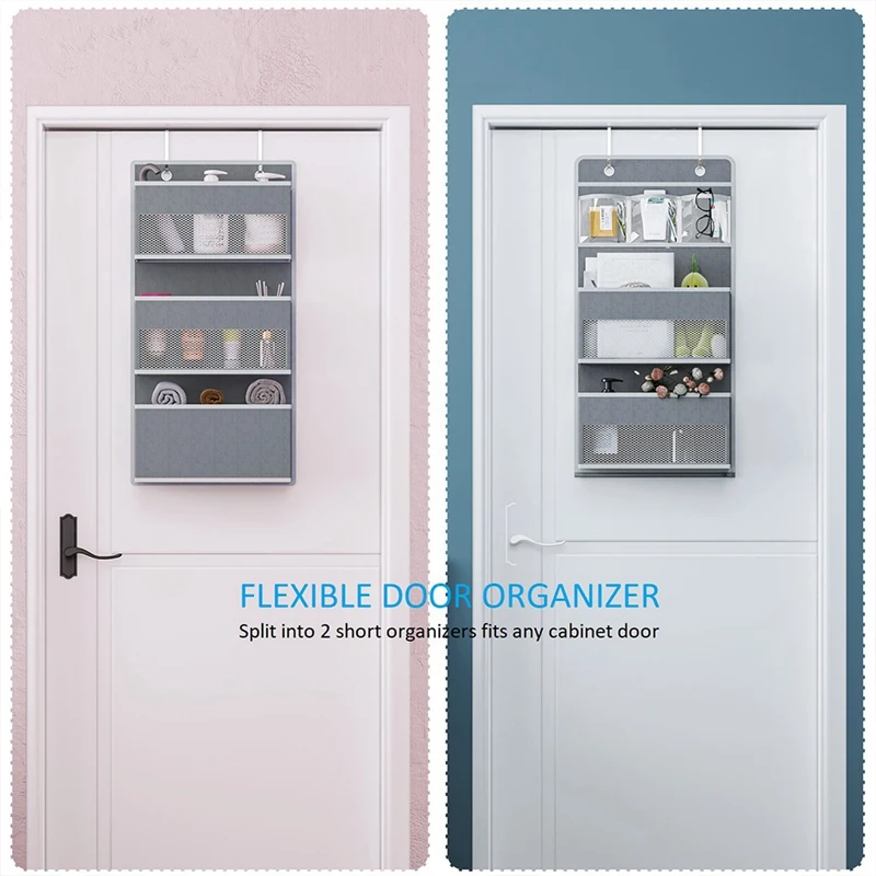 Over Door Organizer,6 Shelf Behind Door Organizer, Flexible Organizer