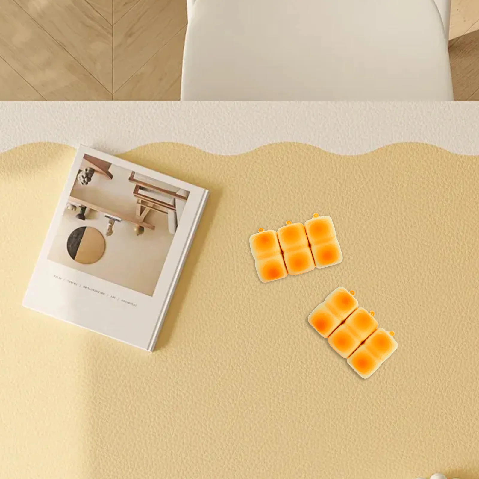 3 قطعة محاكاة الخبز ضغط الضغط الإغاثة اللعب مكتب المنزل الإجهاد الإغاثة الجدة بسط الخبز لعبة الضغط