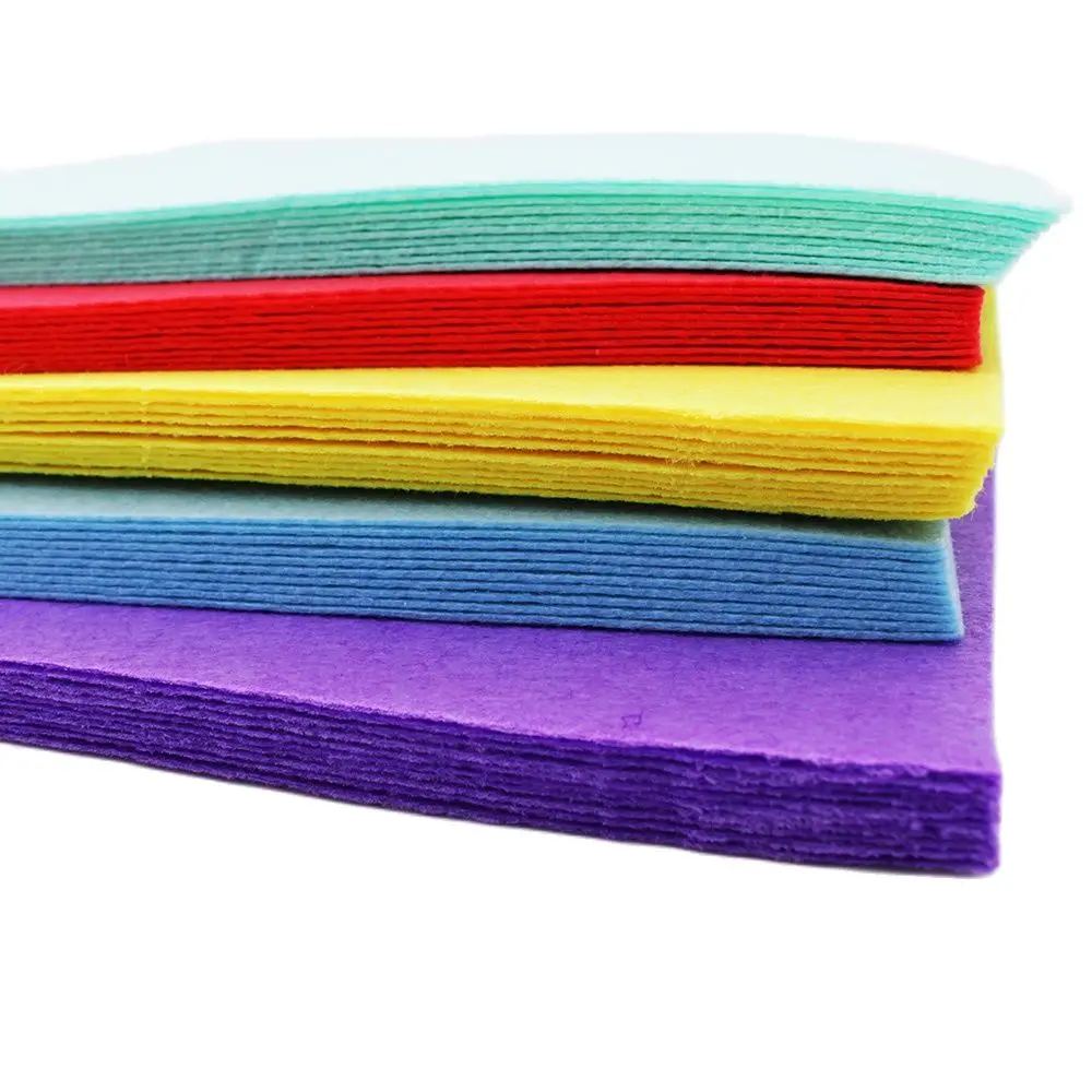 High Density 1 MM Nonwoven Hard Felt Fabric 30x30cm Patchwork Cloth For Kids Scrapbooking Doll Sewing Crafts DIY Quilting Sheet