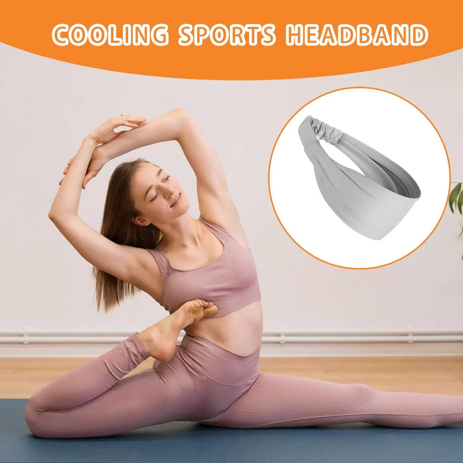 

Cooling Workout Headbands Cooling Sweatband For Workout Moisture-Wicking Running Head Wrap For Sports Yoga Cycling Biking Golf